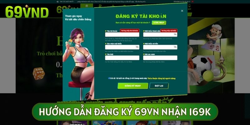 Hướng dẫn 4 bước đăng ký tài khoản cá cược tại nhà cái 69 VN