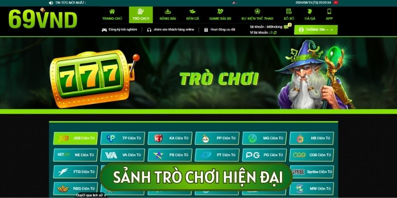 Sảnh trò chơi hiện đại đang có mặt tại nhà cái uy tín 69 VN