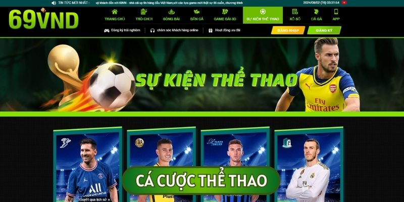 Cá cược thể thao là sản phẩm giải trí quen thuộc khi tìm kiếm về những thông tin giới thiệu 69VN