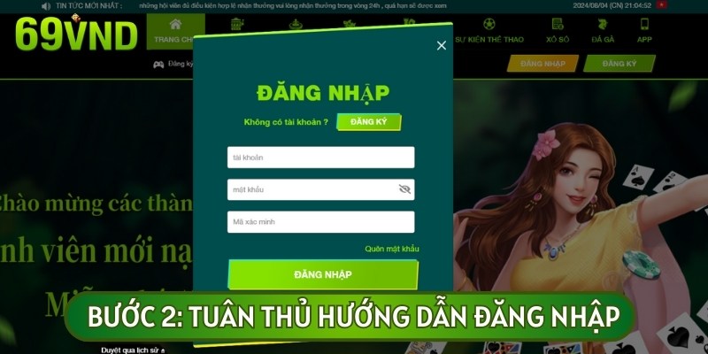 Ở bước hướng dẫn đăng nhập đơn giản đã được nhà cái rút gọn